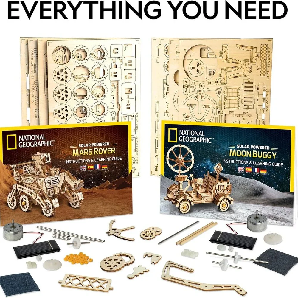 NEW NATIONAL GEOGRAPHIC Solar Model Kit Wooden 3D Puzzle Models NASA Space Explo